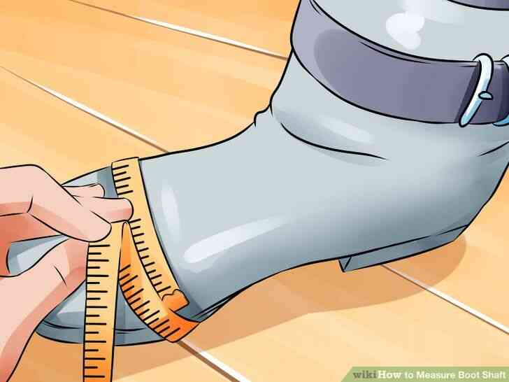 Image intitulé Mesurer la tige de la chaussure à l